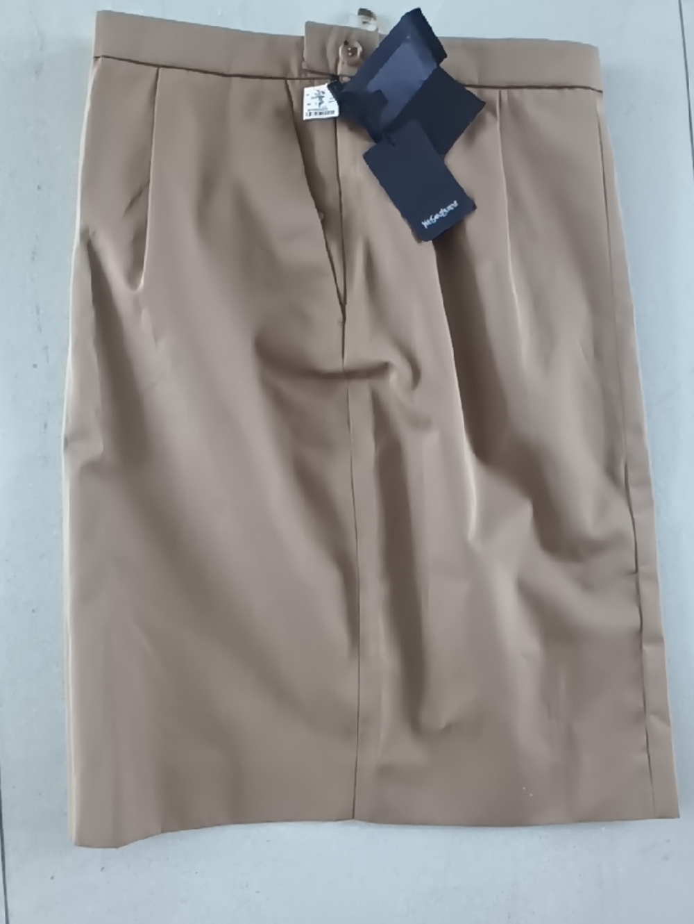 Saint Laurent Camel Pencil Skirt